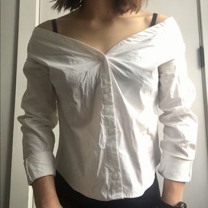 (Need Supply) Farrow Off The Shoulder Button Down